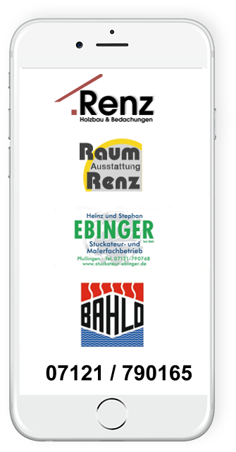 Smartphone mit bautimal-Logos